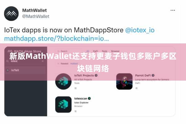 新版MathWallet还支持更麦子钱包多账户多区块链网络