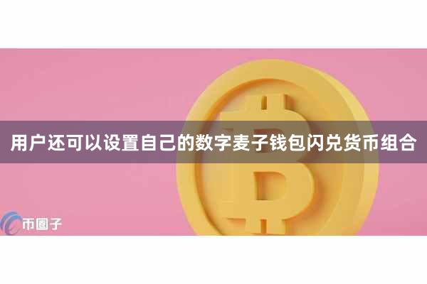用户还可以设置自己的数字麦子钱包闪兑货币组合